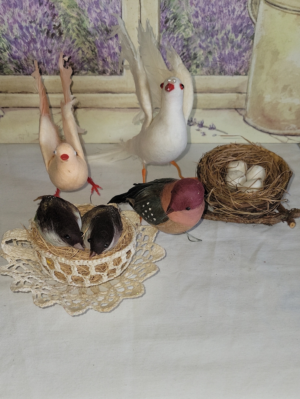 Decorative Bird Set Holiday Christmas Tree Decor